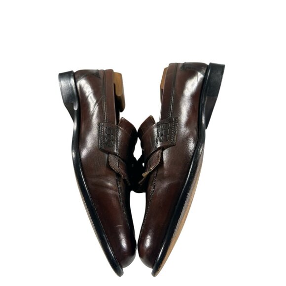 Johnston & Murphy Size 11 M Brown Men's Leather Tassel Slip On Dress Loafers - Picture 6 of 9